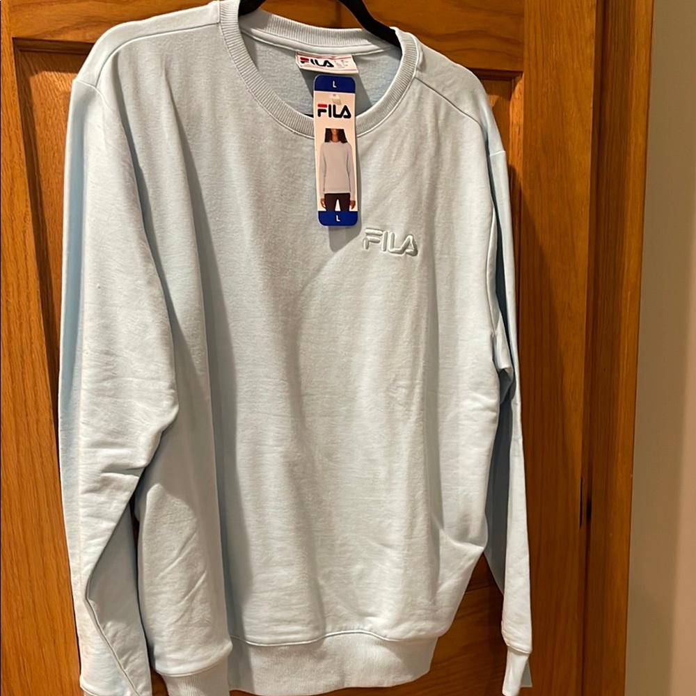 Womens FILA light blue sweatshirt NWT